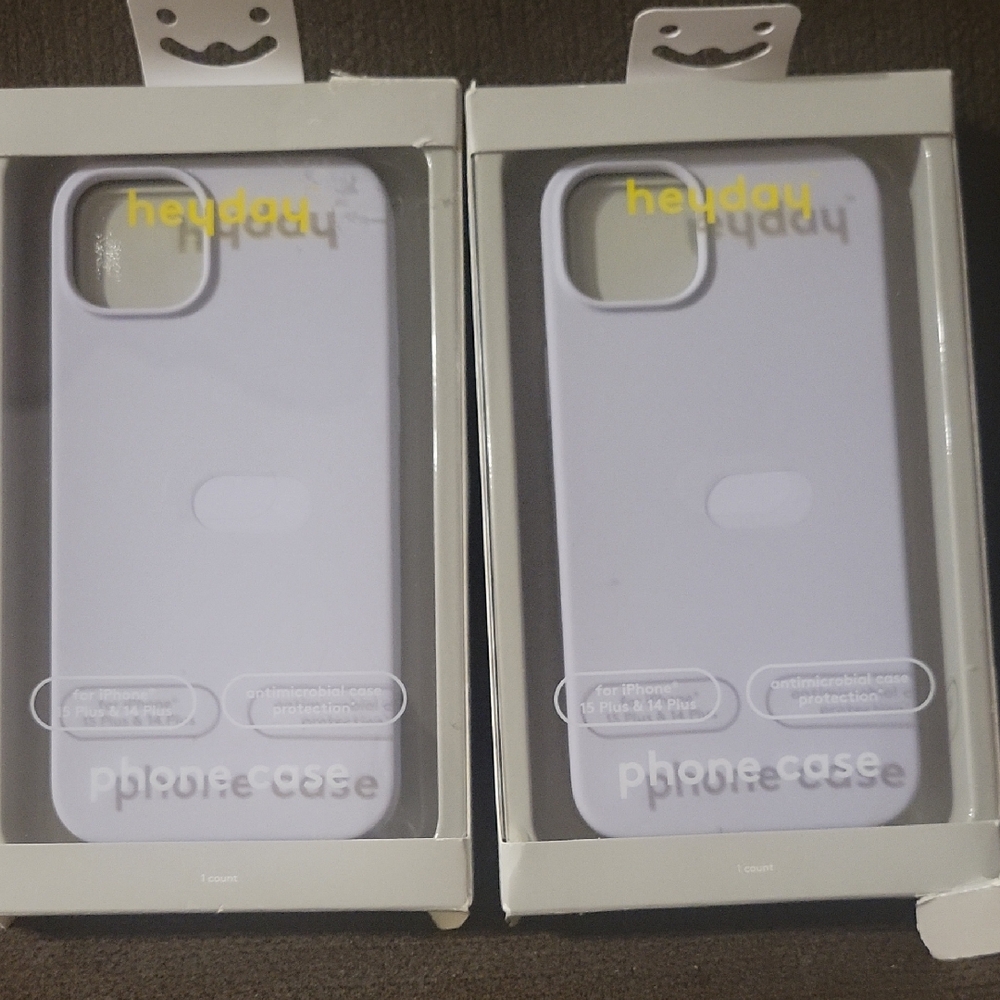(3)Heyday Soft Purple Phone Cases For iPhone 15 plus & 14 Plus Recycled Silicone